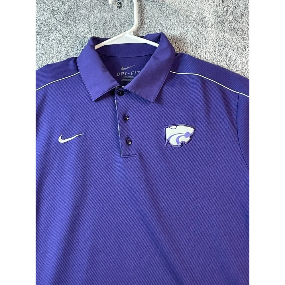 Kansas State Wildcats Mens Nike Dri-Fit Polo Golf‎ Shirt Size Large